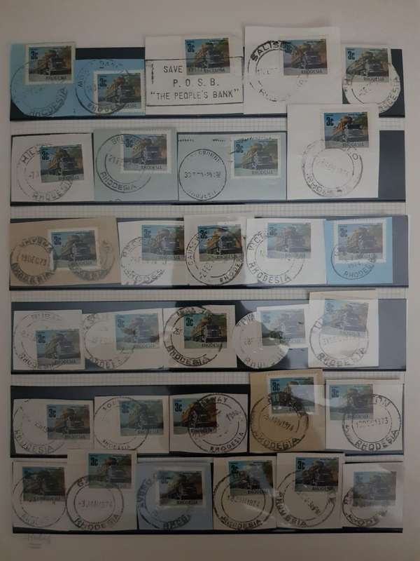 RHODESIA STAMPS USED (BID PER PAGE ,1 BID FOR ALL )