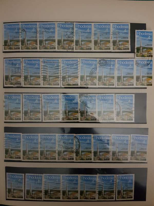 RHODESIA STAMPS USED (BID PER PAGE ,1 BID FOR ALL )