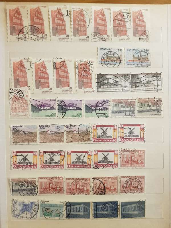 DENMARK STAMPS USED (BID PER PAGE ,1 BID FOR ALL )