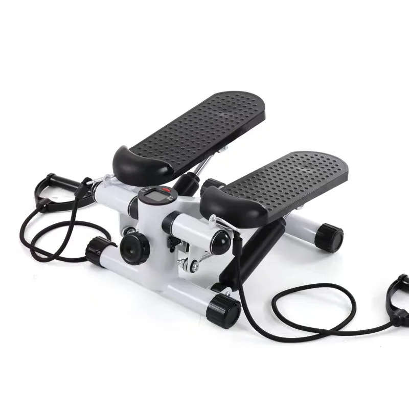 Dual Exercise Stepper With Resistance Bands, Electronic Display, Home Weight Loss Machine