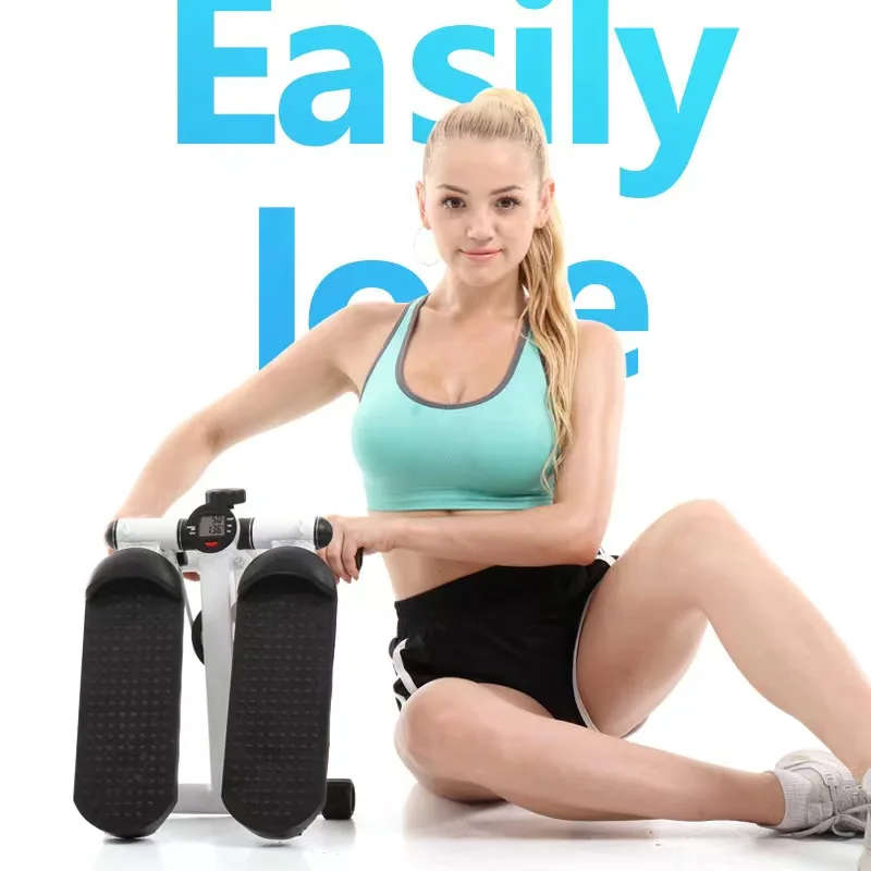 Dual Exercise Stepper With Resistance Bands, Electronic Display, Home Weight Loss Machine