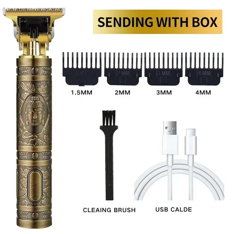 Professional Cordless Beard and Hair Trimmer with Rechargeable Battery and Precision Blades