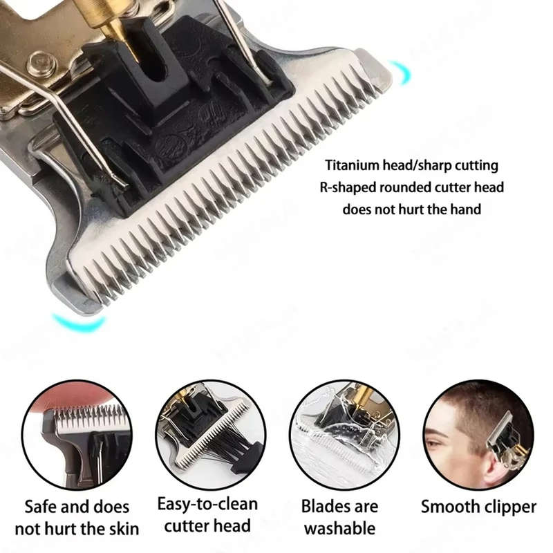 Professional Cordless Beard and Hair Trimmer with Rechargeable Battery and Precision Blades