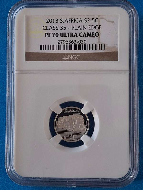 PF70 - 2013 Silver 2½ c (Tickey) - Class 35 PLAIN EDGE.