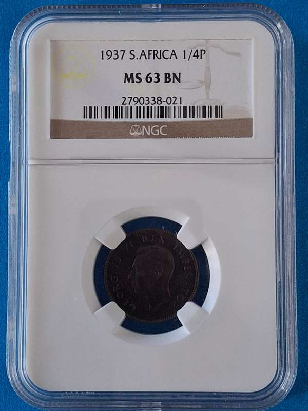 MS63 - 1937 1/4 Penny (FARTHING)