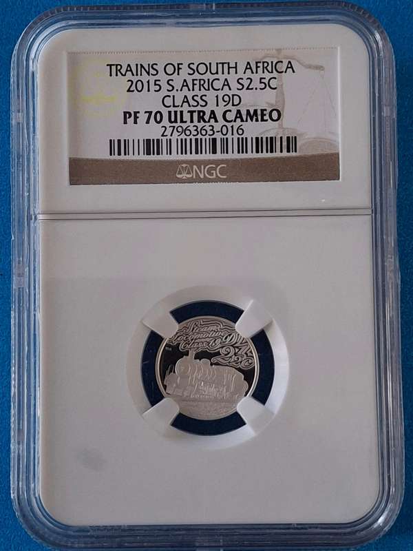 *** ONLY 9 COINS IN PF70 ****  2015 Silver 2½ cents (Tickey) - CLASS 19D