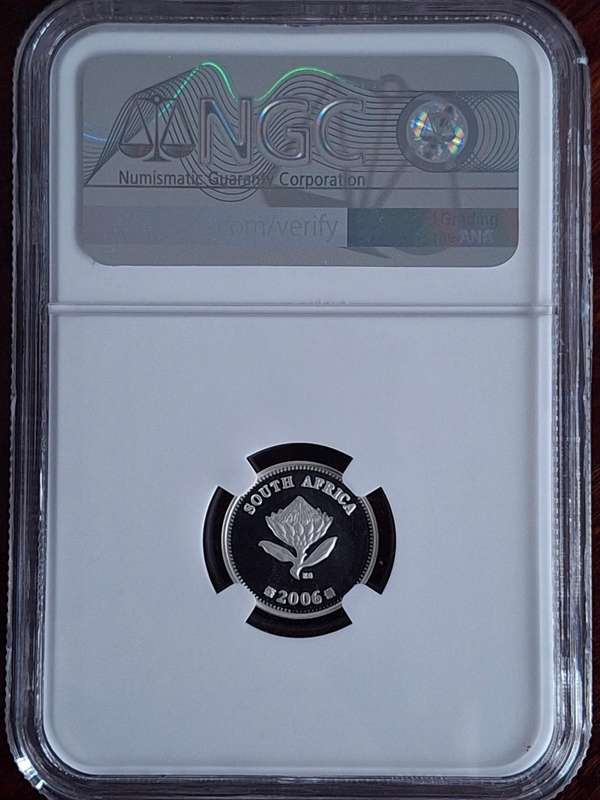 *** SECOND FINEST only 3 coins BETTER ****  PF69 - 2006 Silver 2½ c (Tickey) - SECRETARY BIRD