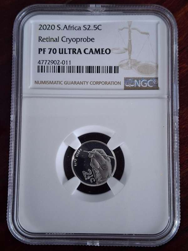 *** FINEST KNOWN only 7 COINS****  PF70 - 1998 Silver 2½ c (Tickey) -  RETINAL CRYOPROBE