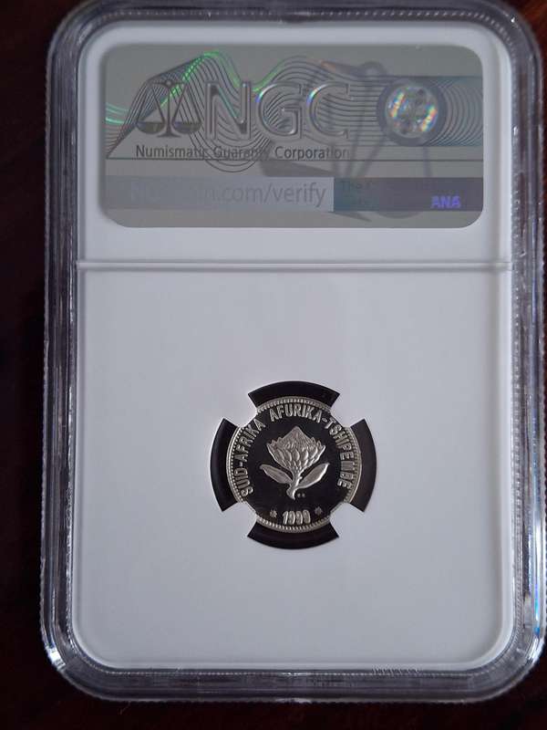 *** SECOND FINEST only 1  coin better ****  PF69 - 1999 Silver 2½ c (Tickey) -  GREAT WHITE SHARK