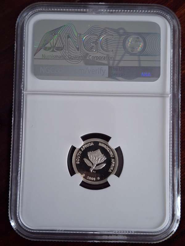 *** FINEST KNOWN only 11  coins ****  PF69 - 2001 Silver 2½ c (Tickey) -  DOLPHIN