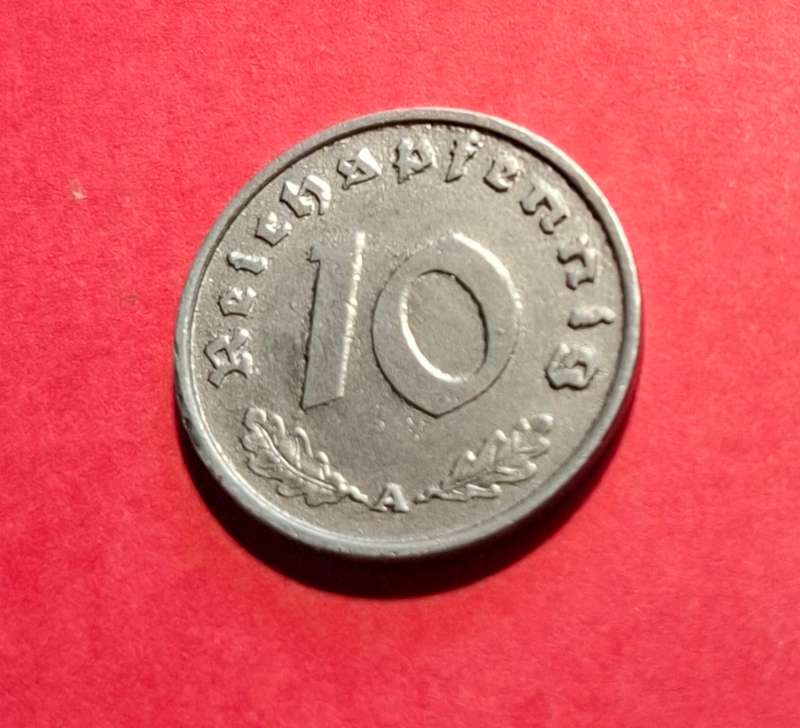DEUTSCHES REICH 10 Reichspfennig 1940 A (Germany) - superb condition!!