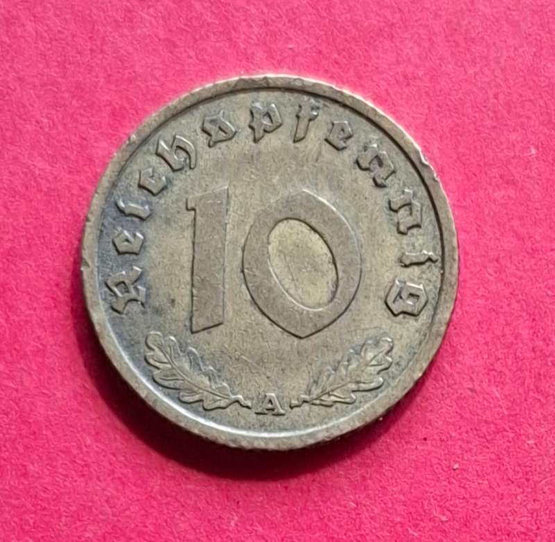 DEUTSCHES REICH 10 Reichspfennig 1938 A (Germany) - collectible condition!