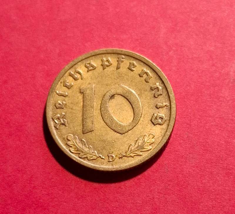 DEUTSCHES REICH 10 Reichspfennig 1938 D (Germany) - condition!!!