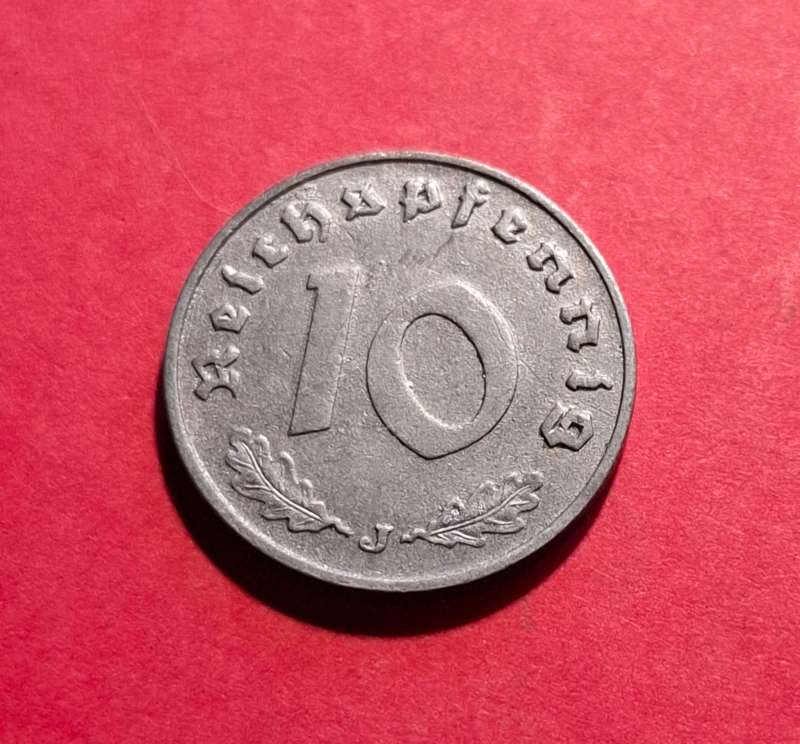 DEUTSCHES REICH 10 Reichspfennig 1940 J (Germany) - superb condition!