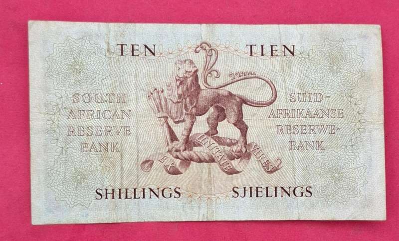 10 Shillings 1951, prefix A/38, E/A, MH de Kock, 2nd issue