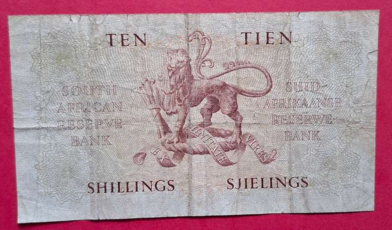 10 Shillings 1951, A/E, MH de Kock, prefix A/59