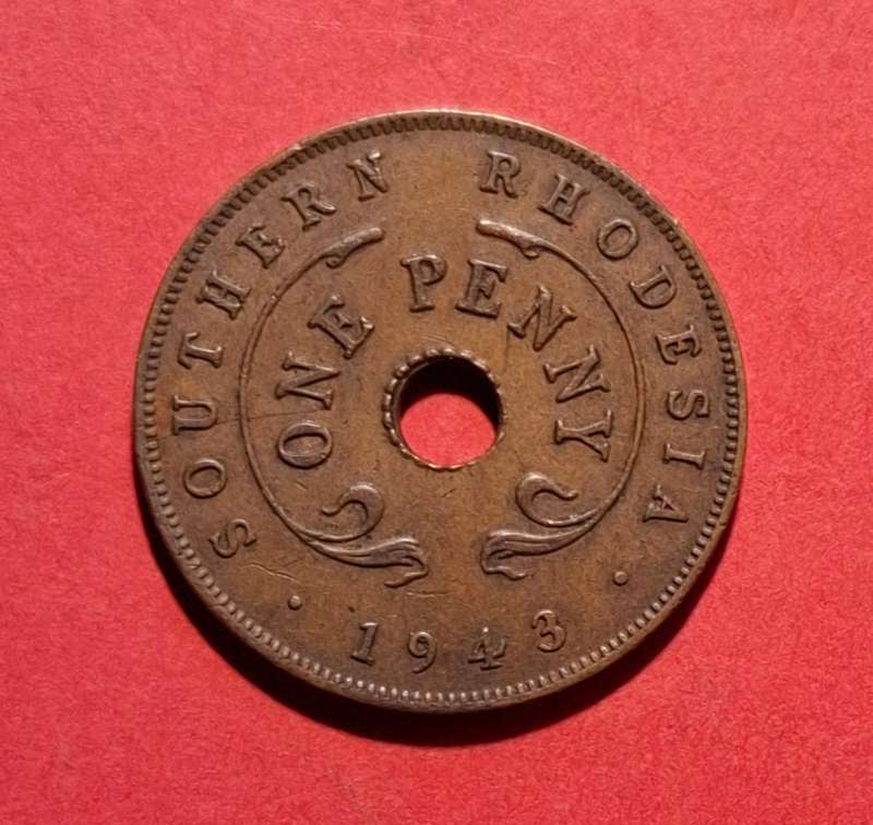 SOUTHERN RHODESIA One Penny 1943 - lucrative condition