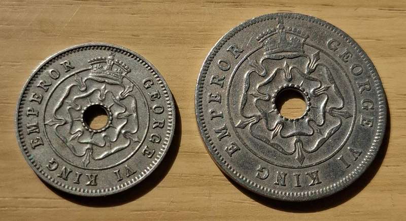 SOUTHERN RHODESIA One Penny & Half Penny 1939 - in excellent condition!!