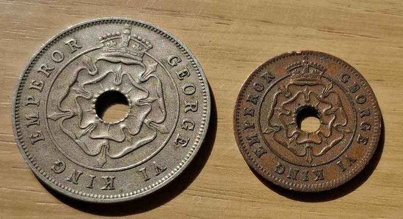 SOUTHERN RHODESIA One Penny & Half Penny 1942 - in excellent condition!!