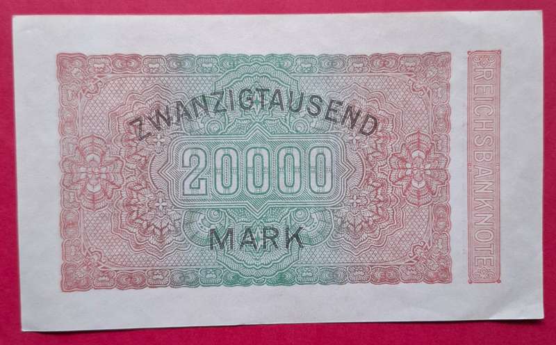 DEUTSCHES REICH 20000 Mark 1923, Ringe, Weimar Republic, ***AU***