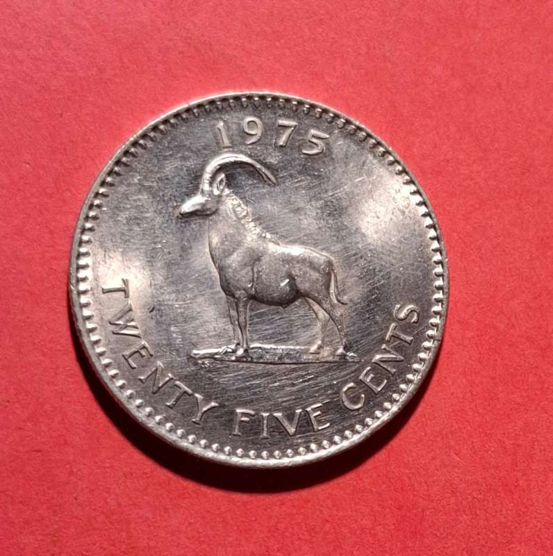 RHODESIA 25 Cents 1975 - in excellent condition!!