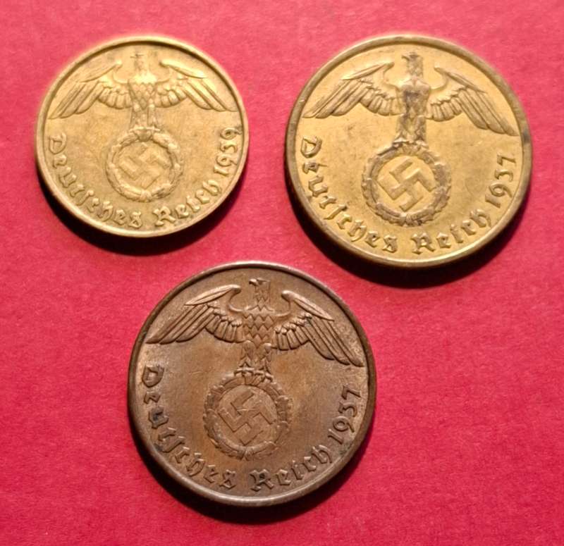 DEUTSCHES REICH Reichspfennig collection (copper & bronze) different types & denominations (Germany)