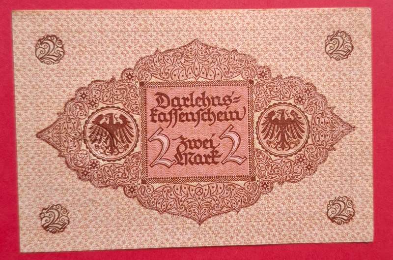 DEUTSCHES REICH 2 Mark 1920, (Darlehnskassenschein), Weimar Republic - AU