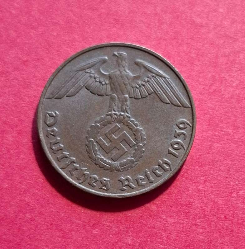 DEUTSCHES REICH 2 Reichspfennig 1939 D (Germany) - superb condition!!