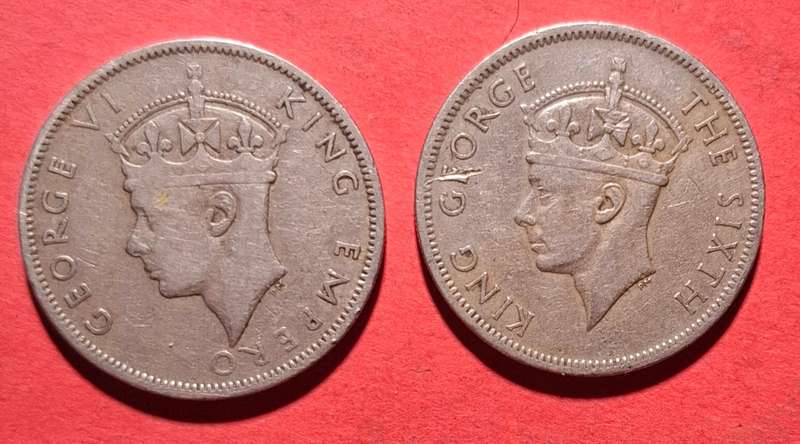 SOUTHERN RHODESIA Two Shillings 1947 and 1948 - in collectible condition!!