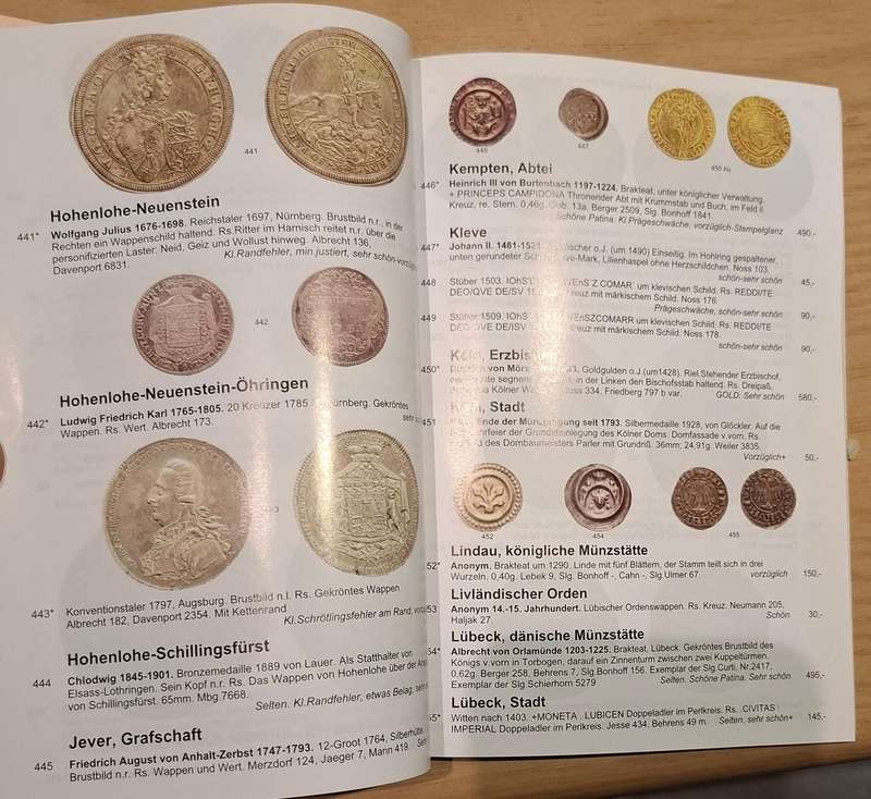 2 SALE CATALOGUES specialised on Ancient Times, Roman Empire, Middle Ages & Old Germany - condition!
