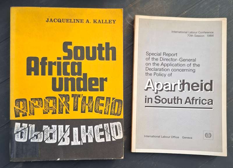 2 books on APARTHEID IN SOUTH AFRICA