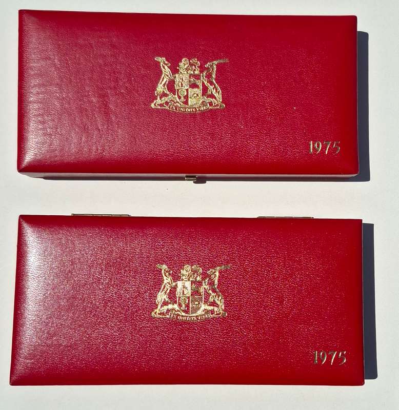 2 proof sets incomplete - 1975 & 1975 - no silver rands - your bid for both