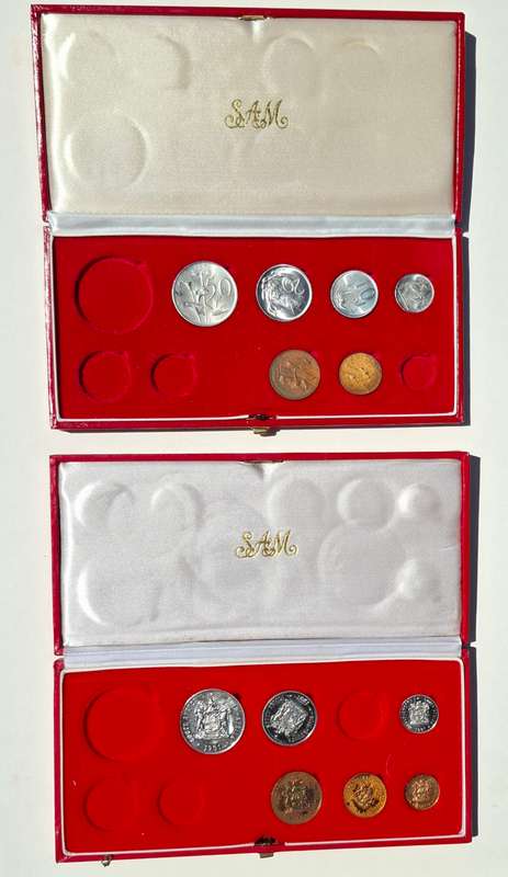 2 proof sets incomplete - 1980 & 1981 - no silver rands - your bid for both