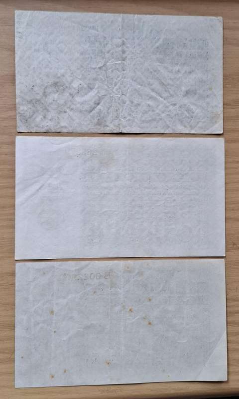 DEUTSCHES REICH Three 100 Millionen Mark 1923 banknotes - Germany - no doubles