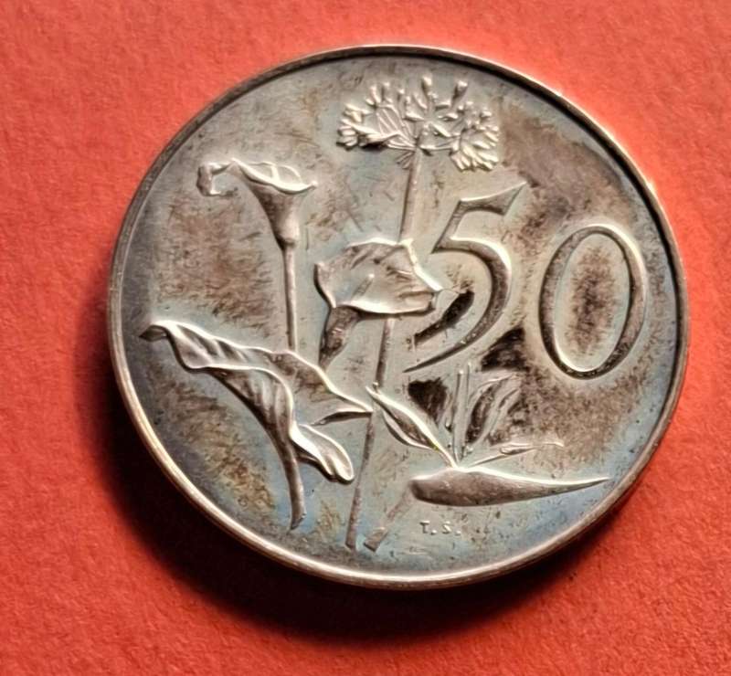 SOUTH AFRICA 50 Cent 1966 E - in excellent condition!!