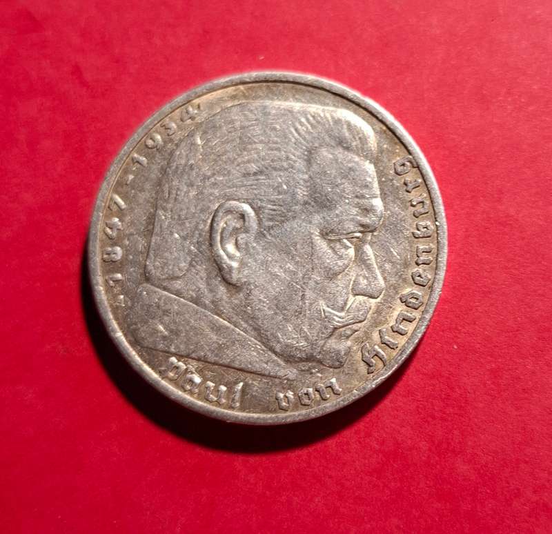 DEUTSCHES REICH 5 Reichsmark 1936 A (Germany) - 90% silver - superb condition!!