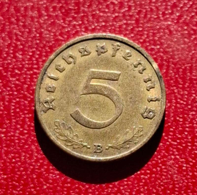 DEUTSCHES REICH 5 Reichspfennig 1938 B (Germany) - collectible condition!