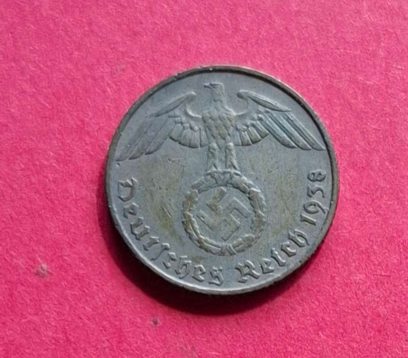 DEUTSCHES REICH 5 Reichspfennig 1938 F (Germany) - collectible condition!