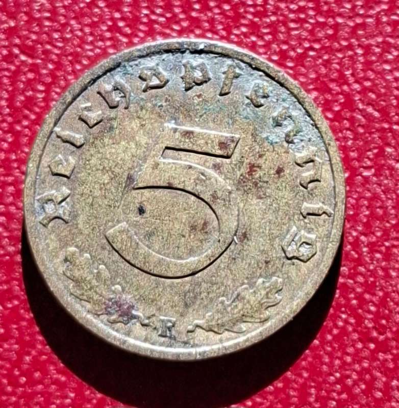 DEUTSCHES REICH 5 Reichspfennig 1938 F (Germany) - collectible condition!