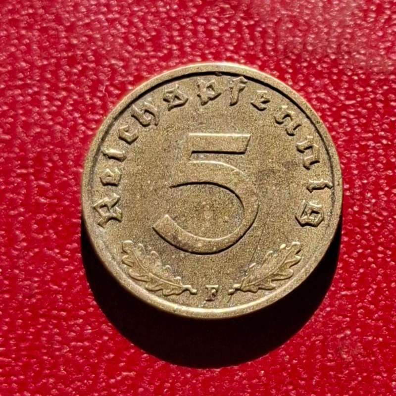 DEUTSCHES REICH 5 Reichspfennig 1938 F (Germany) - collectible condition!