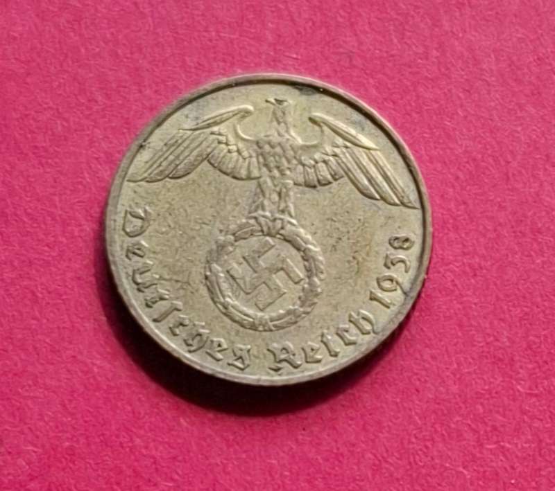 DEUTSCHES REICH 5 Reichspfennig 1938 J (Germany) - collectible condition!