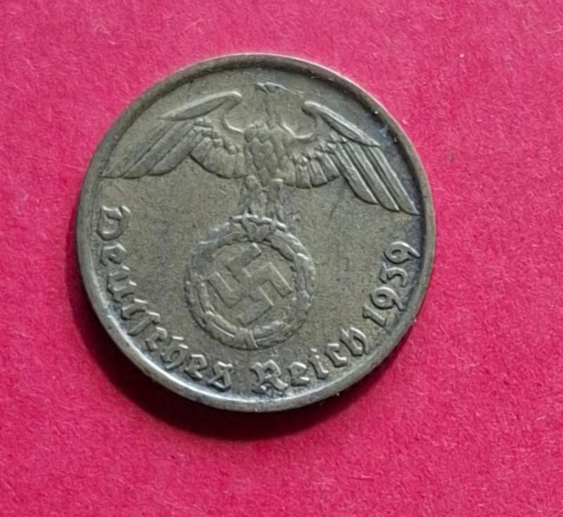 DEUTSCHES REICH 5 Reichspfennig 1939 D (Germany) - collectible condition!