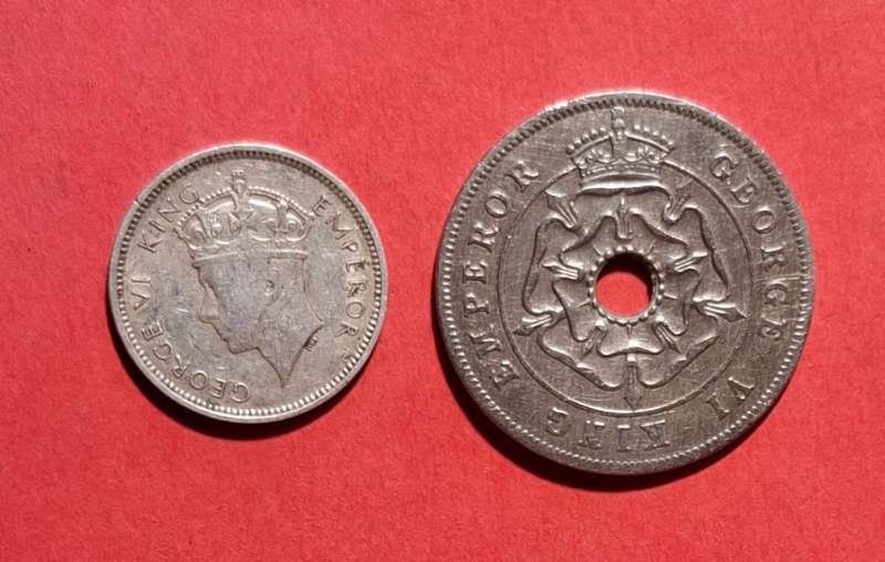 SOUTHERN RHODESIA 6d 1937 (6 Pence 1937) & One Penny 1937 - in excellent condition!!