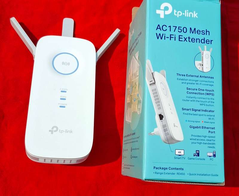 MESH Wi-Fi EXTENDER AC1750 Dual Band Portable Wireless Wifi Signal Booster 1300 Mbps 5 Ghz