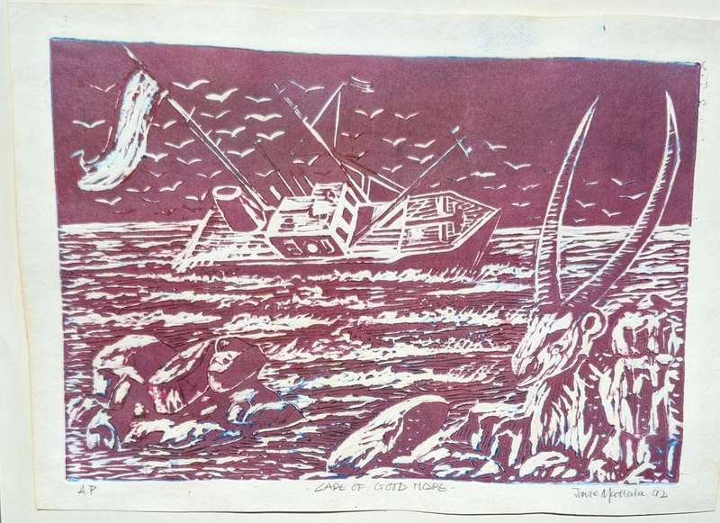 CAPE OF GOOD HOPE original artwork by Jowie Matlala, 1992