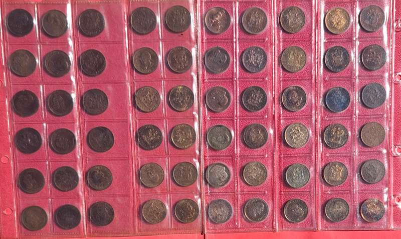 SOUTH AFRICA huge lot of cent coins 1960s to 1980s, several coins UNC - view photos for details