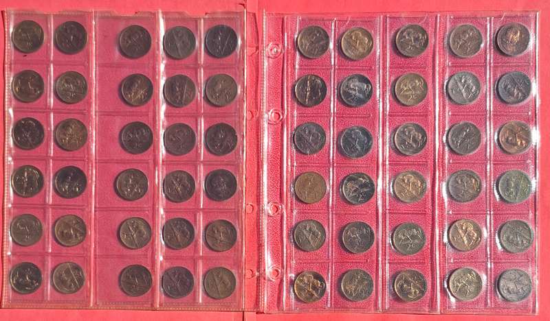 SOUTH AFRICA huge lot of cent coins 1960s to 1980s, several coins UNC - view photos for details