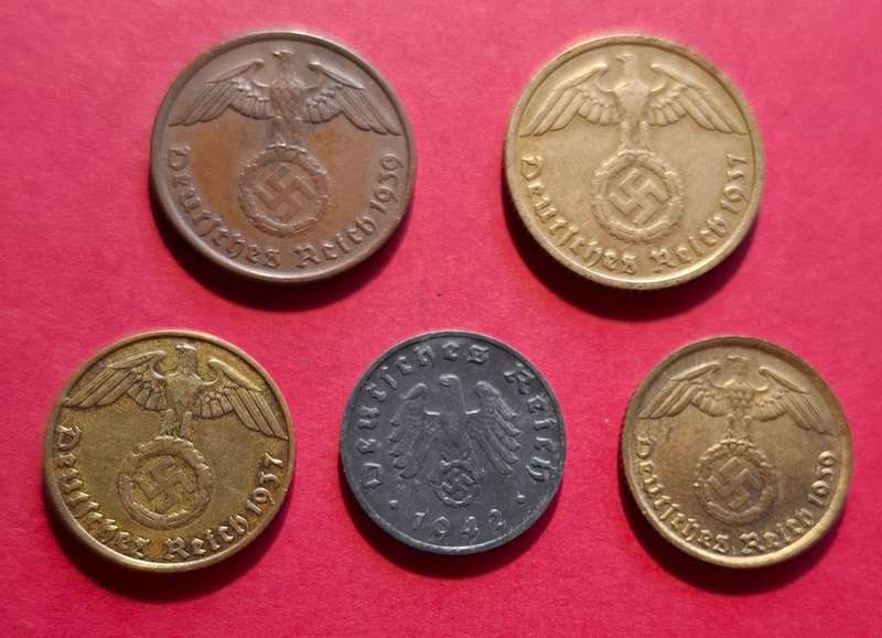 DEUTSCHES REICH Reichspfennig collection (zi, co, bro) various types & denominations (Germany)
