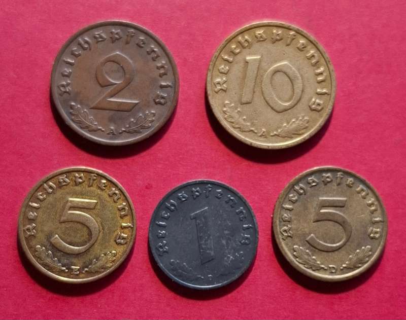DEUTSCHES REICH Reichspfennig collection (zi, co, bro) various types & denominations (Germany)
