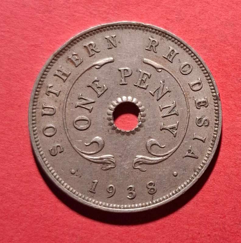 SOUTHERN RHODESIA One Penny 1938 - in excellent condition!!